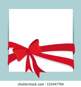 red gift bows isolated over white background. vector illustration
