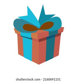 Red gift box with blue ribbon string is suitable for birthday gifts, weddings, exchanging gifts, and big days like Christmas.