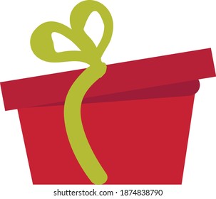 Red gift box with bow