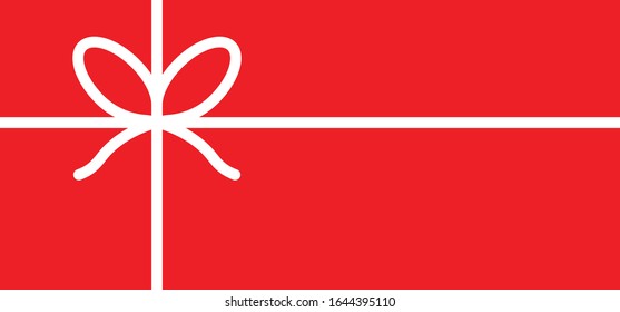 Red gift box with bow. Important day ideas and Christmas xmas festivals. Vector birthday banner or greeting cards. Celebration ribbon or celebrate party. Knot wrapping icons. Happy valentines day