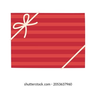 red gift box design over white