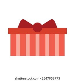 red gift box icons, minimalist vector illustration and transparent graphic element. Isolated on white background