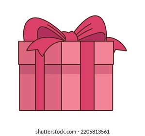 icono de regalo rojo
