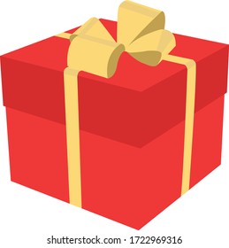 ilustración vectorial de caja de regalo roja 