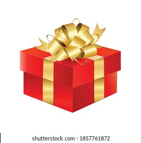 Red Gift Box Vector Illustration Isolated Stock Vector (Royalty Free ...