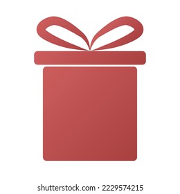 Coffret cadeau rouge. Illustration vectorielle