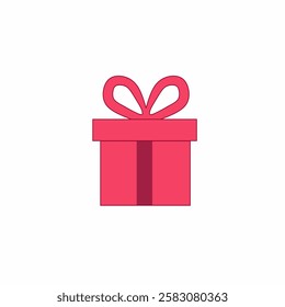 red gift box vector isolated,cartoon gift box 