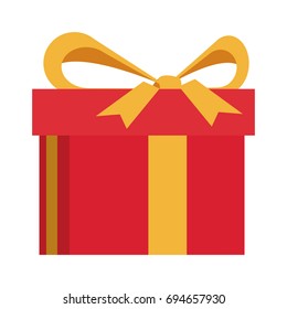 red gift box wrapped bow ribbon shopping