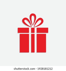 Símbolo y vector de conjunto de iconos de cajas de regalo rojas,Puede utilizarse para web, impresión y móvil