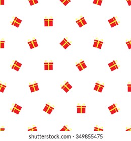 Red gift boxes pattern.vector