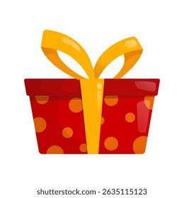 Red Gift Boxes with Ribbons. Flat Vector Design,perfect for use in birthday, holiday, celebration, party, or festive-themed designs.