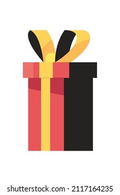red gift design with ribbon