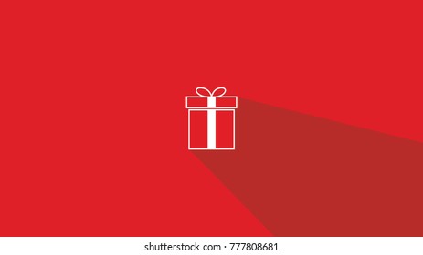 red gift present background for Valentine Christmas and birthday vector eps10