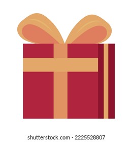 red gift present icon isolated