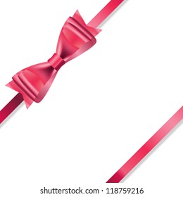 Red Gift Ribbon . Vector illustration