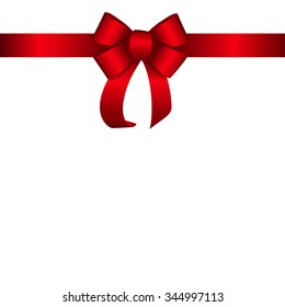 Red Gift Ribbon. Vector illustration EPS10