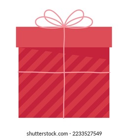 red gift square box icon