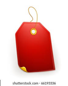 Red Gift Tag, eps10