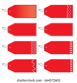 Red gift tags