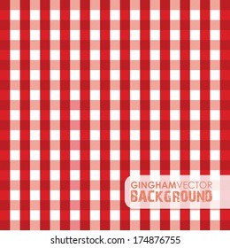 Red Gingham Background