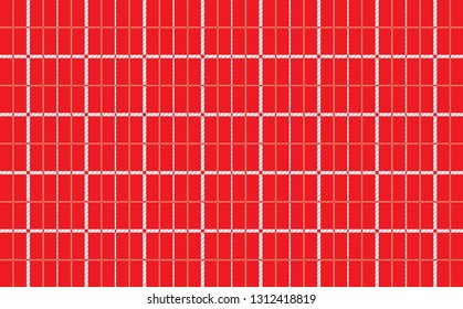 Red gingham pattern teblechloth.vector illustration.Texture from rhombus/squares for - plaid, tablecloths, clothes, shirts, dresses, bedding, blankets,quilts and other textile products. - Vector