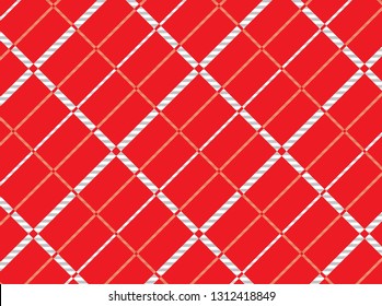Red gingham pattern teblechloth.vector illustration.Texture from rhombus/squares for - plaid, tablecloths, clothes, shirts, dresses, bedding, blankets,quilts and other textile products. - Vector