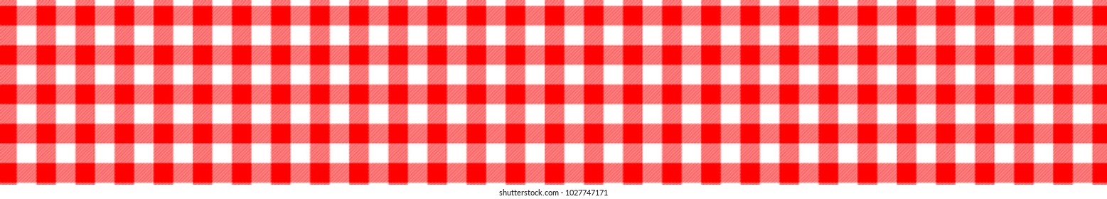 Red Gingham pattern. Texture from rhombus/squares for - plaid, tablecloths, clothes, shirts, dresses, paper, bedding, blankets, quilts and other textile products. Vector illustration.