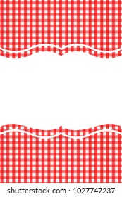 Red Gingham pattern. Texture from rhombus/squares for - plaid, tablecloths, clothes, shirts, dresses, paper, bedding, blankets, quilts and other textile products. Vector illustration.