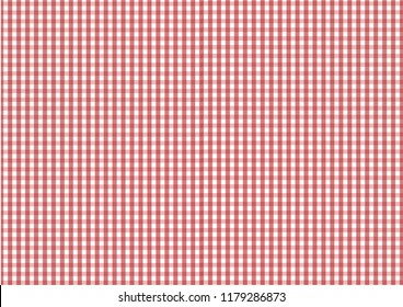 Red Gingham pattern. Texture from rhombus/squares for - plaid, tablecloths, clothes, shirts, dresses, paper, bedding, blankets, quilts and other textile products.
