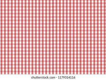 Red Gingham pattern. Texture from rhombus/squares for - plaid, tablecloths, clothes, shirts, dresses, paper, bedding, blankets, quilts and other textile products.