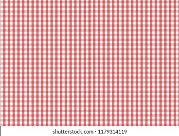 Red Gingham pattern. Texture from rhombus/squares for - plaid, tablecloths, clothes, shirts, dresses, paper, bedding, blankets, quilts and other textile products.