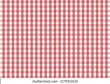 Red Gingham pattern. Texture from rhombus/squares for - plaid, tablecloths, clothes, shirts, dresses, paper, bedding, blankets, quilts and other textile products.