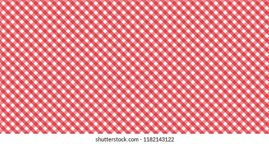 Red Gingham pattern. Texture from rhombus/squares for - plaid, tablecloths, clothes, shirts, dresses, paper, bedding, blankets, quilts and other textile products.