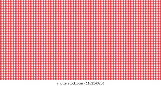 Red Gingham pattern. Texture from rhombus/squares for - plaid, tablecloths, clothes, shirts, dresses, paper, bedding, blankets, quilts and other textile products.