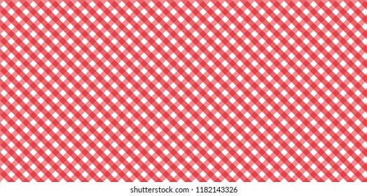 Red Gingham pattern. Texture from rhombus/squares for - plaid, tablecloths, clothes, shirts, dresses, paper, bedding, blankets, quilts and other textile products.