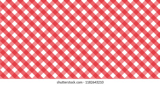 Red Gingham pattern. Texture from rhombus/squares for - plaid, tablecloths, clothes, shirts, dresses, paper, bedding, blankets, quilts and other textile products.