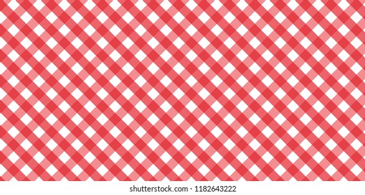 Red Gingham pattern. Texture from rhombus/squares for - plaid, tablecloths, clothes, shirts, dresses, paper, bedding, blankets, quilts and other textile products.