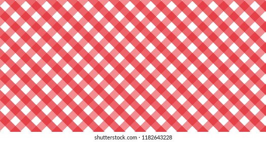 Red Gingham pattern. Texture from rhombus/squares for - plaid, tablecloths, clothes, shirts, dresses, paper, bedding, blankets, quilts and other textile products.