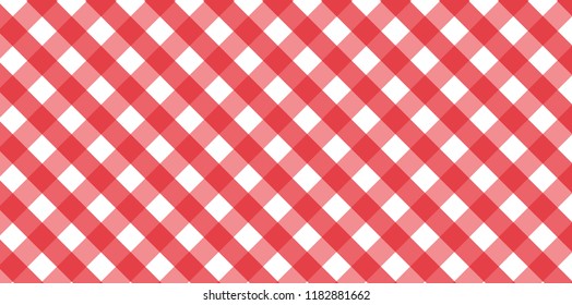 Red Gingham pattern. Texture from rhombus/squares for - plaid, tablecloths, clothes, shirts, dresses, paper, bedding, blankets, quilts and other textile products.