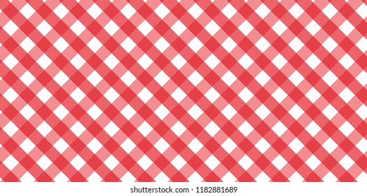 Red Gingham pattern. Texture from rhombus/squares for - plaid, tablecloths, clothes, shirts, dresses, paper, bedding, blankets, quilts and other textile products.