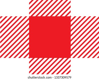 Red Gingham pattern. Texture from rhombus/squares for - plaid, tablecloths, clothes, shirts, dresses, paper, bedding, blankets, quilts and other textile products. Vector illustration. 