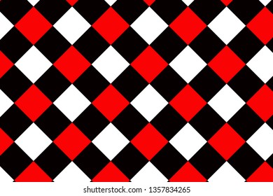 Red Gingham pattern. Texture from rhombus/squares for - plaid, tablecloths, clothes, shirts, dresses, paper, bedding, blankets, quilts and other textile products. Vector illustration.