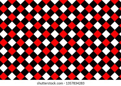 Red Gingham pattern. Texture from rhombus/squares for - plaid, tablecloths, clothes, shirts, dresses, paper, bedding, blankets, quilts and other textile products. Vector illustration.