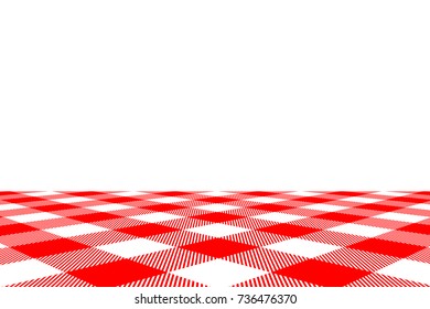 Red Gingham pattern. Texture from rhombus/squares for - plaid, tablecloths, clothes, shirts, dresses, paper, bedding, blankets, quilts and other textile products. Vector illustration.