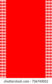 Red Gingham pattern. Texture from rhombus/squares for - plaid, tablecloths, clothes, shirts, dresses, paper, bedding, blankets, restaurant menu, quilts and other textile products. Vector illustration.