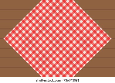 Red Gingham pattern. Texture from rhombus/squares for - plaid, tablecloths, clothes, shirts, dresses, paper, bedding, blankets, restaurant menu, quilts and other textile products. Vector illustration.