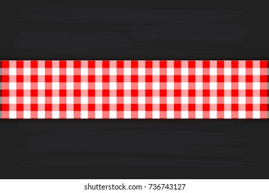 Red Gingham pattern. Texture from rhombus/squares for - plaid, tablecloths, clothes, shirts, dresses, paper, bedding, blankets, restaurant menu, quilts and other textile products. Vector illustration.