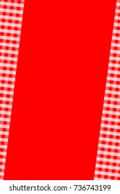 Red Gingham pattern. Texture from rhombus/squares for - plaid, tablecloths, clothes, shirts, dresses, paper, bedding, blankets, restaurant menu, quilts and other textile products. Vector illustration.