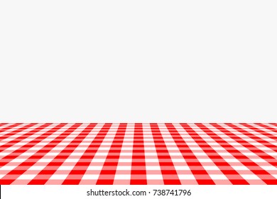 Red Gingham pattern. Texture from rhombus/squares for - plaid, tablecloths, clothes, shirts, dresses, paper, bedding, blankets, quilts and other textile products. Vector illustration.