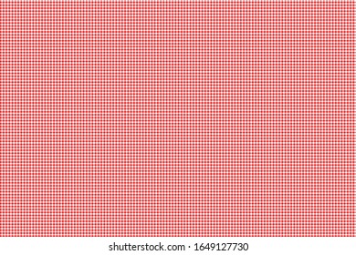 Red Gingham pattern. Texture from squares for - plaid, tablecloths, clothes, shirts, dresses, paper, bedding, blankets, quilts and other textile products. Vector illustration.